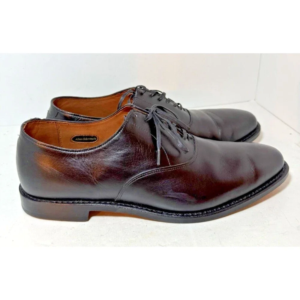 Allen Edmonds Carlyle Dress Shoes Mens 10.5 E Plain-toe Oxford Black USA MADE